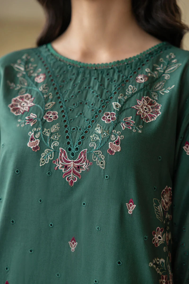FARASHA - 3 PC UNSTITCHED LAWN SUIT - Azure Grace