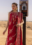 Crimson - Unstitched Flow Lawn Collection - Twirls And Ties - D8 B
