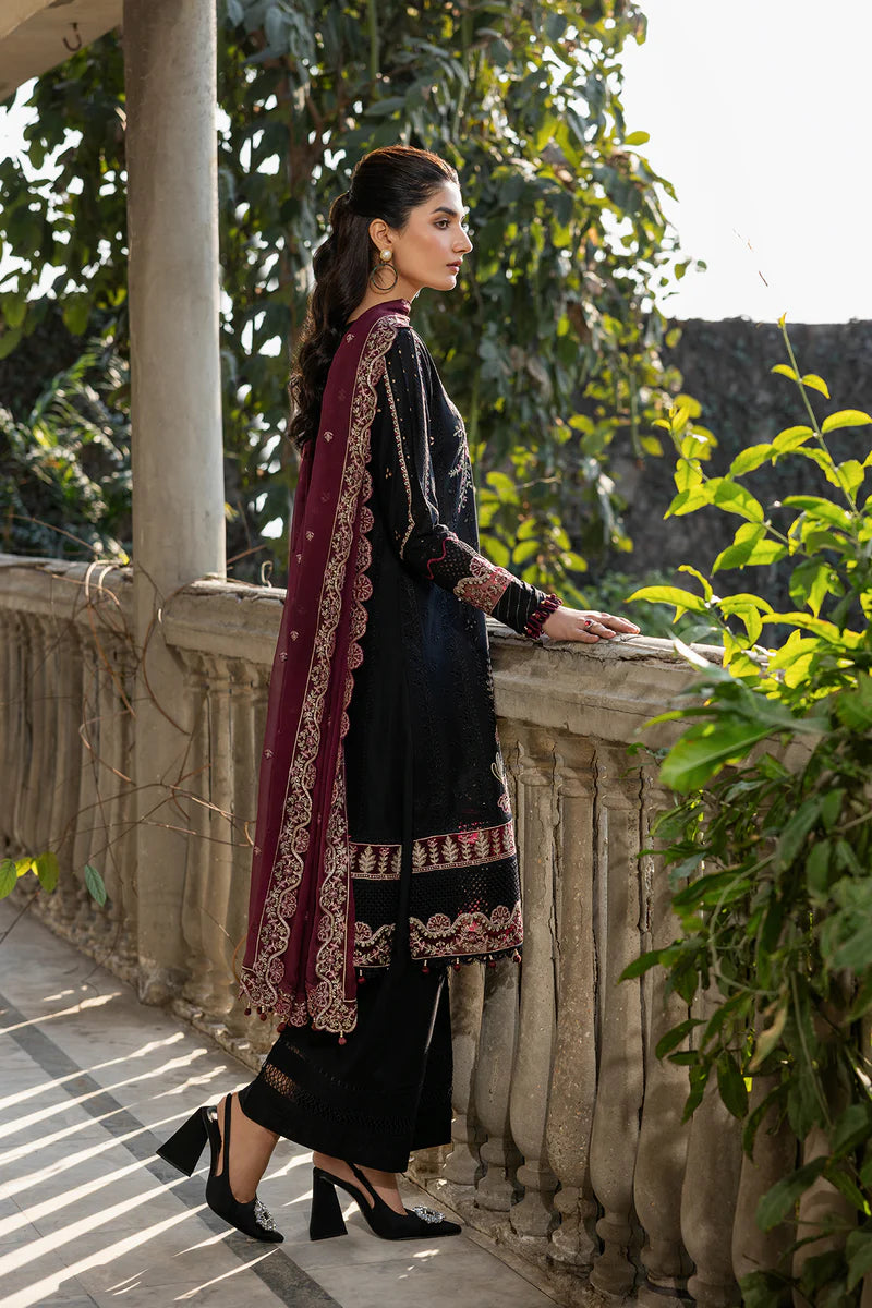 FARASHA - 3 PC UNSTITCHED LAWN SUIT - Twilight Bloom