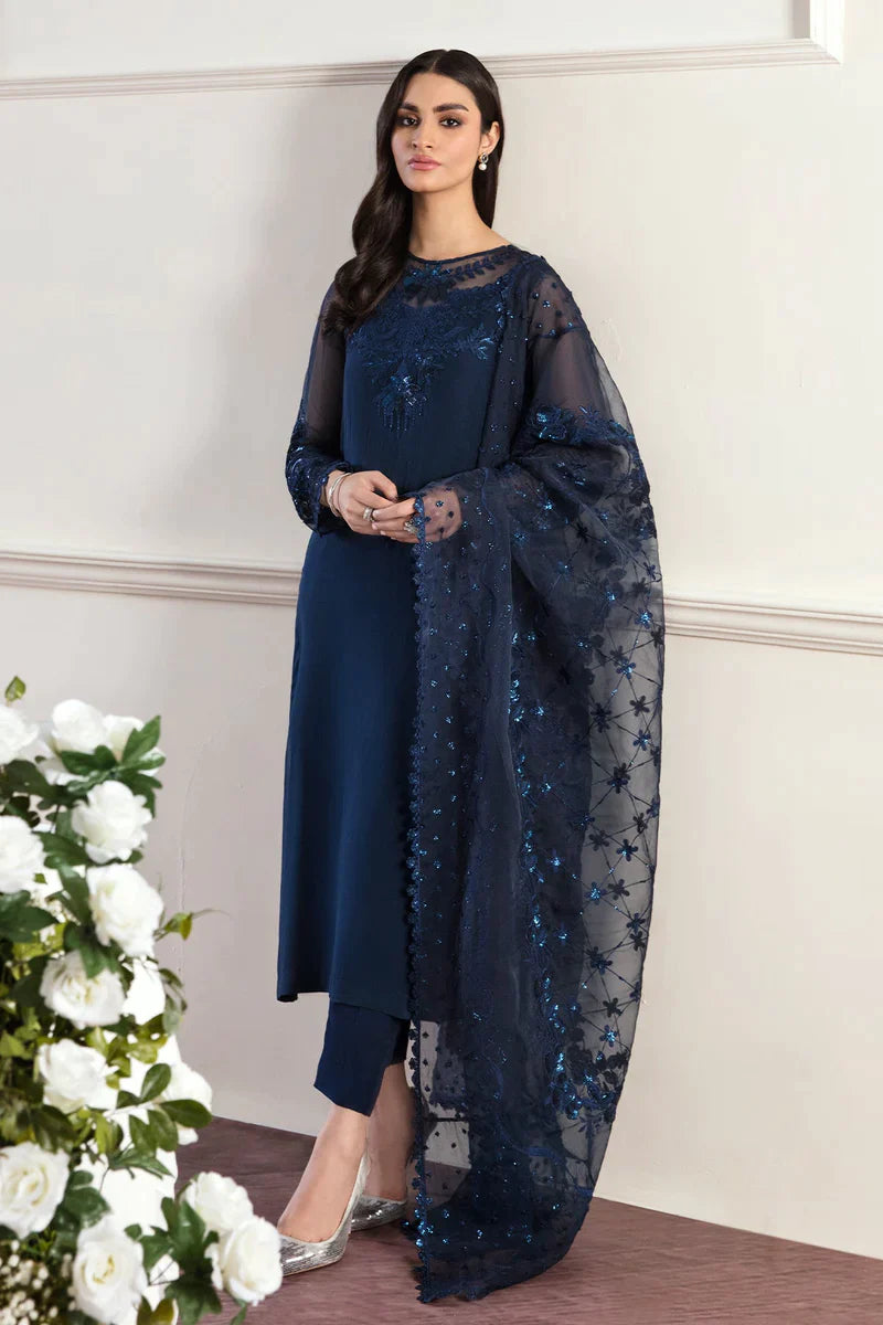 BAROQUE - 3 PC UNSTITCHED CHIFFON SUIT - UF-292