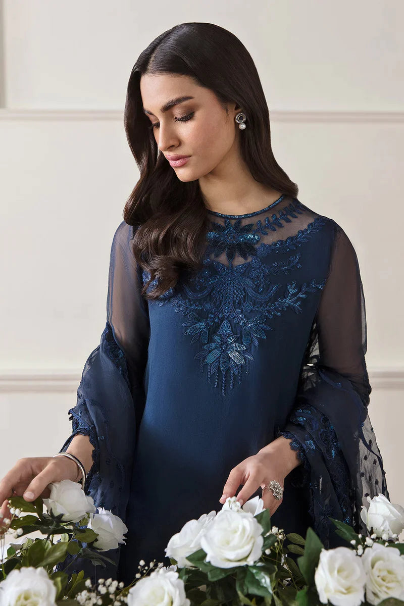 BAROQUE - 3 PC UNSTITCHED CHIFFON SUIT - UF-292