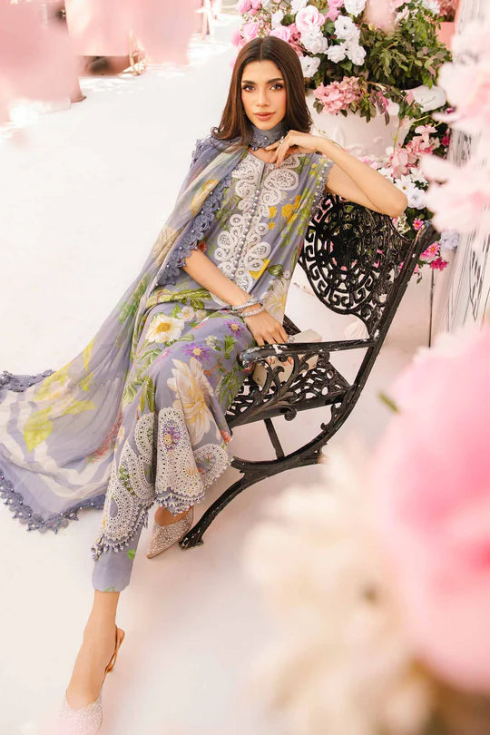 Maria.B - 3 Piece Unstitched Embroidered Lawn Suit - MPT-2604-A