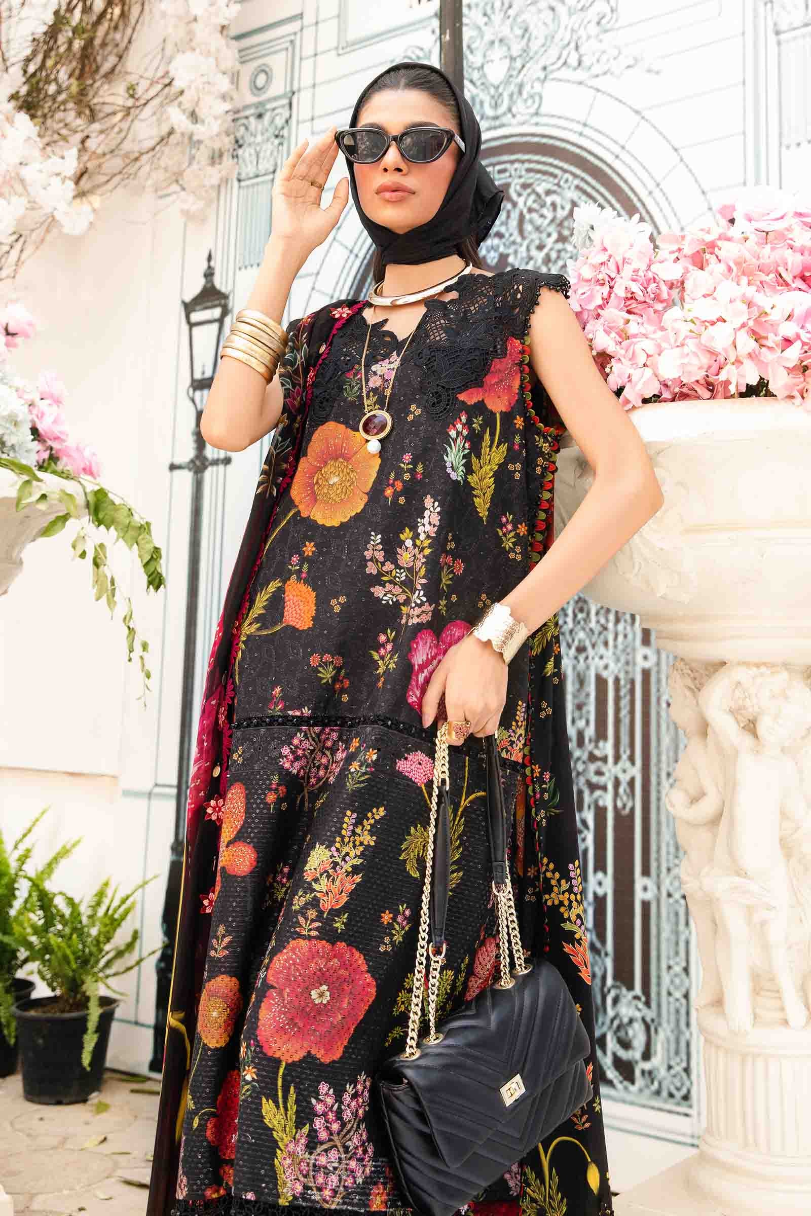 Maria.B - 3 Piece Unstitched Embroidered Lawn Suit -MPT-2607-B