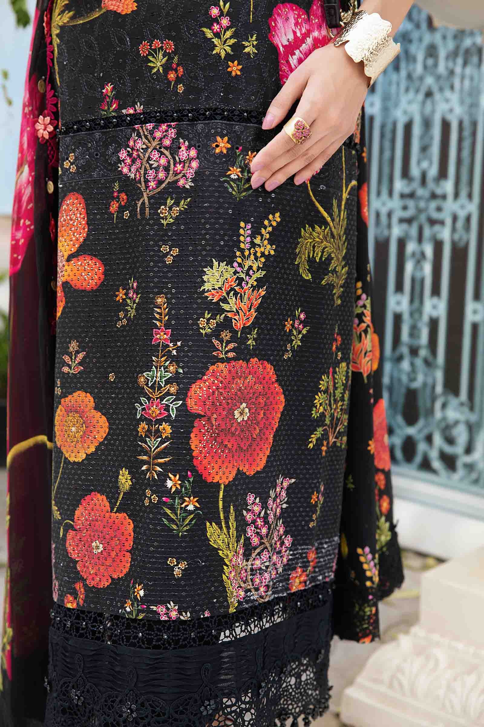 Maria.B - 3 Piece Unstitched Embroidered Lawn Suit -MPT-2607-B