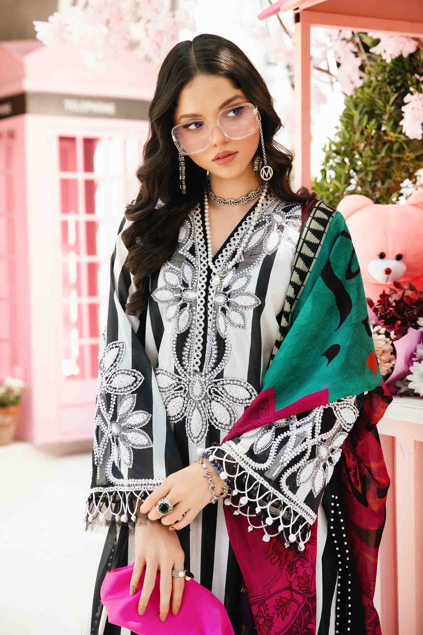 Maria.B - 3 Piece Unstitched Embroidered Lawn Suit | MPT-2609-B