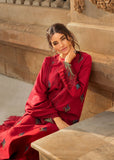 Crimson - Aaleen Embroidered Khaddar Unstitched 3Pc Suit - Jurao ka Kaam