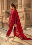 Crimson - Aaleen Embroidered Khaddar Unstitched 3Pc Suit - Jurao ka Kaam