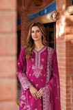 FARASHA - KAAVISH FESTIVE LAWN SS'24- 3PC ROSY SOMBER