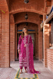 FARASHA - KAAVISH FESTIVE LAWN SS'24- 3PC ROSY SOMBER