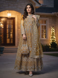 Shahnoor - 3pc Stitched Luxury Formals - Mustard Yellow (SN-37511)