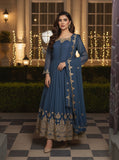 Shahnoor - 3pc Stitched Luxury Formals - Lapis (SN-35631)