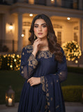 Shahnoor - 3pc Stitched Luxury Formals - Midnight Bloom (SN-35931)