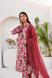 FARASHA - 3PC UNSTITCHED LAWN - JASMINE ROSE