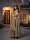 Shahnoor - 3pc Stitched Luxury Formals - Mustard Yellow (SN-37511)