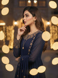Shahnoor - 3pc Stitched Luxury Formals - Midnight Bloom (SN-35931)