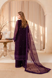 FARASHA - RITZIER '23 - UNSTITCHED EMBROIDERED SUIT - Purple Dazzle