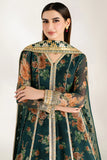 Farasha - 3pc Unstitched Suit - Teal Passion