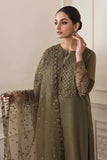 BAROQUE - 3 PC UNSTICTHED EMBROIDERED CHIFFON SUIT - UF-295