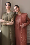 BAROQUE - 3 PC UNSTICTHED EMBROIDERED CHIFFON SUIT - UF-296