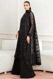 Farasha - 3pc Unstitched Suit - Dark Whisper