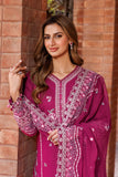 FARASHA - KAAVISH FESTIVE LAWN SS'24- 3PC ROSY SOMBER