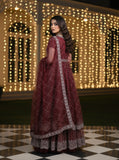 Shahnoor - 3pc Stitched Luxury Formals - Regal Red (SN-35531)
