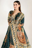 Farasha - 3pc Unstitched Suit - Teal Passion
