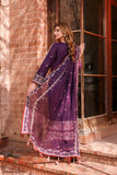 FARASHA - KAAVISH FESTIVE LAWN SS'24- 3PC SHADOW BERRY