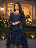Shahnoor - 3pc Stitched Luxury Formals - Midnight Bloom (SN-35931)