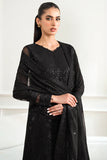Farasha - 3pc Unstitched Suit - Dark Whisper