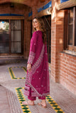 FARASHA - KAAVISH FESTIVE LAWN SS'24- 3PC ROSY SOMBER