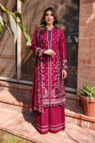 FARASHA - KAAVISH FESTIVE LAWN SS'24- 3PC TEAL GARNET GLAM