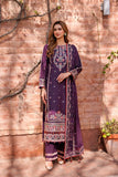 FARASHA - KAAVISH FESTIVE LAWN SS'24- 3PC SHADOW BERRY