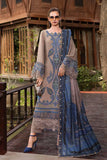 Maria.B - 3 Piece Unstitched Embroidered Twill Linen Suit - D6 A