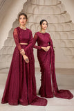 ZARIF - FALAK - 3 PC EMBROIDERED SUIT - ZF 07 BERRIA
