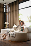 Zaib - IVORY LUXURY EMBROIDERED KARANDI SET (NEL-25626)