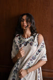 Zaib - IVORY LUXURY EMBROIDERED KARANDI SET (NEL-25626)