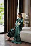 Zaib - EMERALD GREEN LUXURY EMBROIDERED KARANDI SET (NEL-25623)