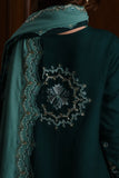 Zaib - EMERALD GREEN LUXURY EMBROIDERED KARANDI SET (NEL-25623)