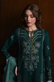 Zaib - EMERALD GREEN LUXURY EMBROIDERED KARANDI SET (NEL-25623)