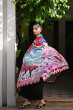 Zaib - Summer my love - WATERMELON / BLACK LUXURY PRINTED EMBROIDERED LAWN SET (NEL-25611)