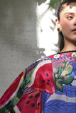 Zaib - Summer my love - WATERMELON / BLACK LUXURY PRINTED EMBROIDERED LAWN SET (NEL-25611)