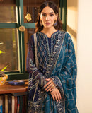 XENIA FORMALS - 3 PC UNSTITCHED EMBROIDERED SUIT - CELESTE