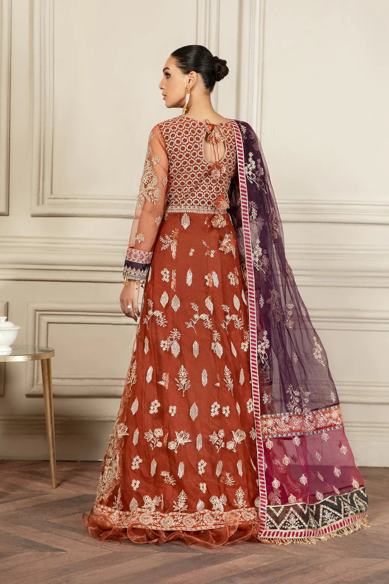 ZARIF - MEHROZE - 3 PC EMBROIDERED SUIT - AMBER