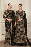 ZARIF - MEHROZE - 3 PC EMBROIDERED SUIT - BLACK RUBY