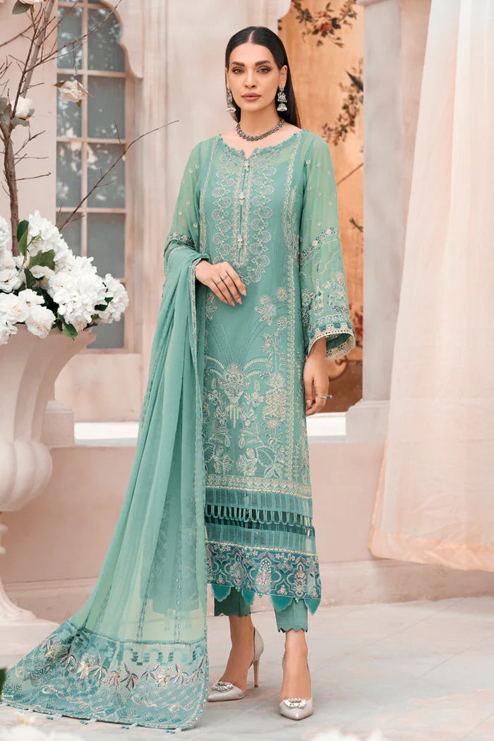XENIA FORMALS - MEHFILEN - 3 PC EMBROIDERED SUIT - VEJAH