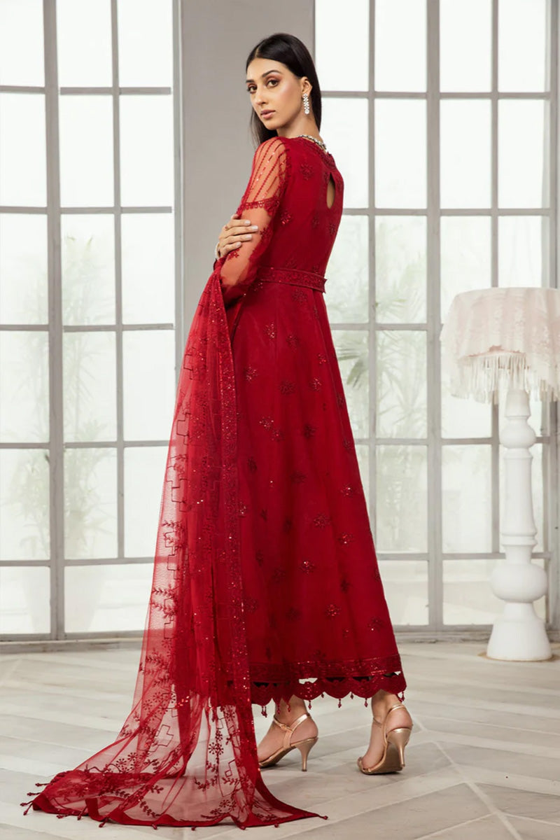 ALIZEH - 3 PC EMBROIDERED UNSTITCHED SUIT - RUBI - 08