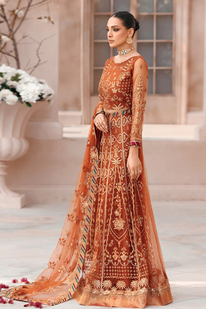 XENIA FORMALS - MEHFILEN - 3 PC EMBROIDERED SUIT - AVA