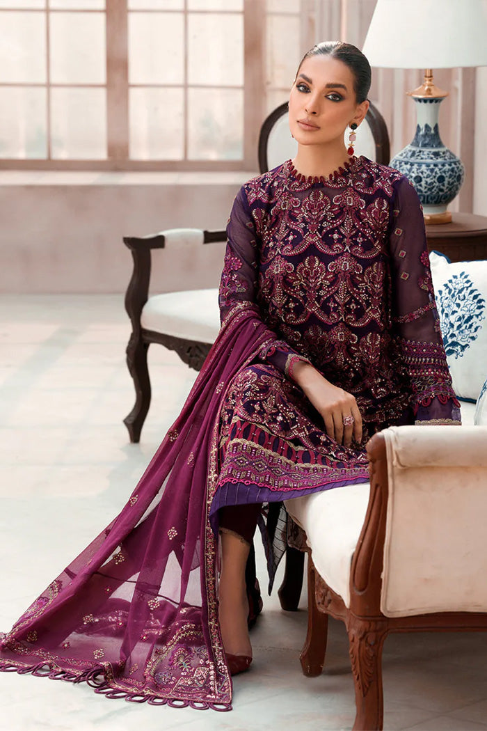 XENIA FORMALS - MEHFILEN - 3 PC EMBROIDERED SUIT - TURAN