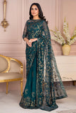 ZARIF - AFREEN - 3 PC EMBROIDERED SUIT - EVERGREEN - ZA 01